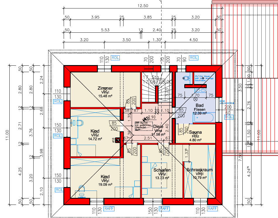 PREG, Beratung Neubau, Schnittplan